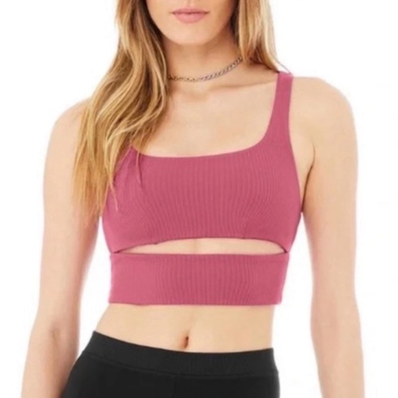 ALO Yoga Other - ALO Yoga Slit Ribbed Cut Out Sports Bra